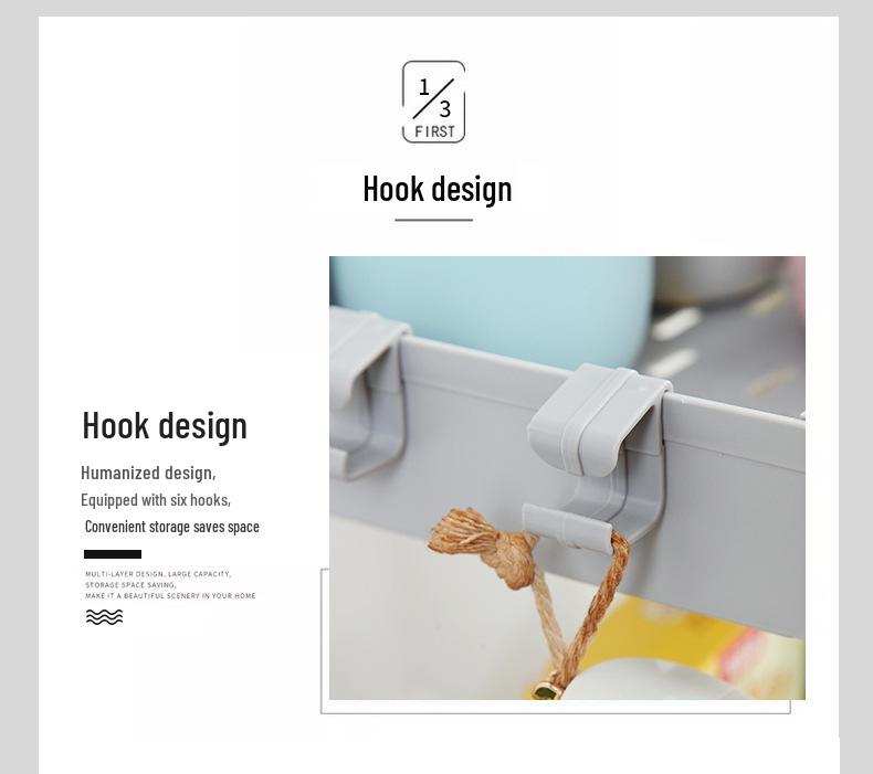 Многоярусная напольная тележка-полка для хранения для ванной и кухни