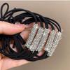 10pcs Rhinestone Hair Ties High Elasticity Black Hair Rope Women Scrunchies Hair Accessories For Ladies Girls Party Hair Jewelry