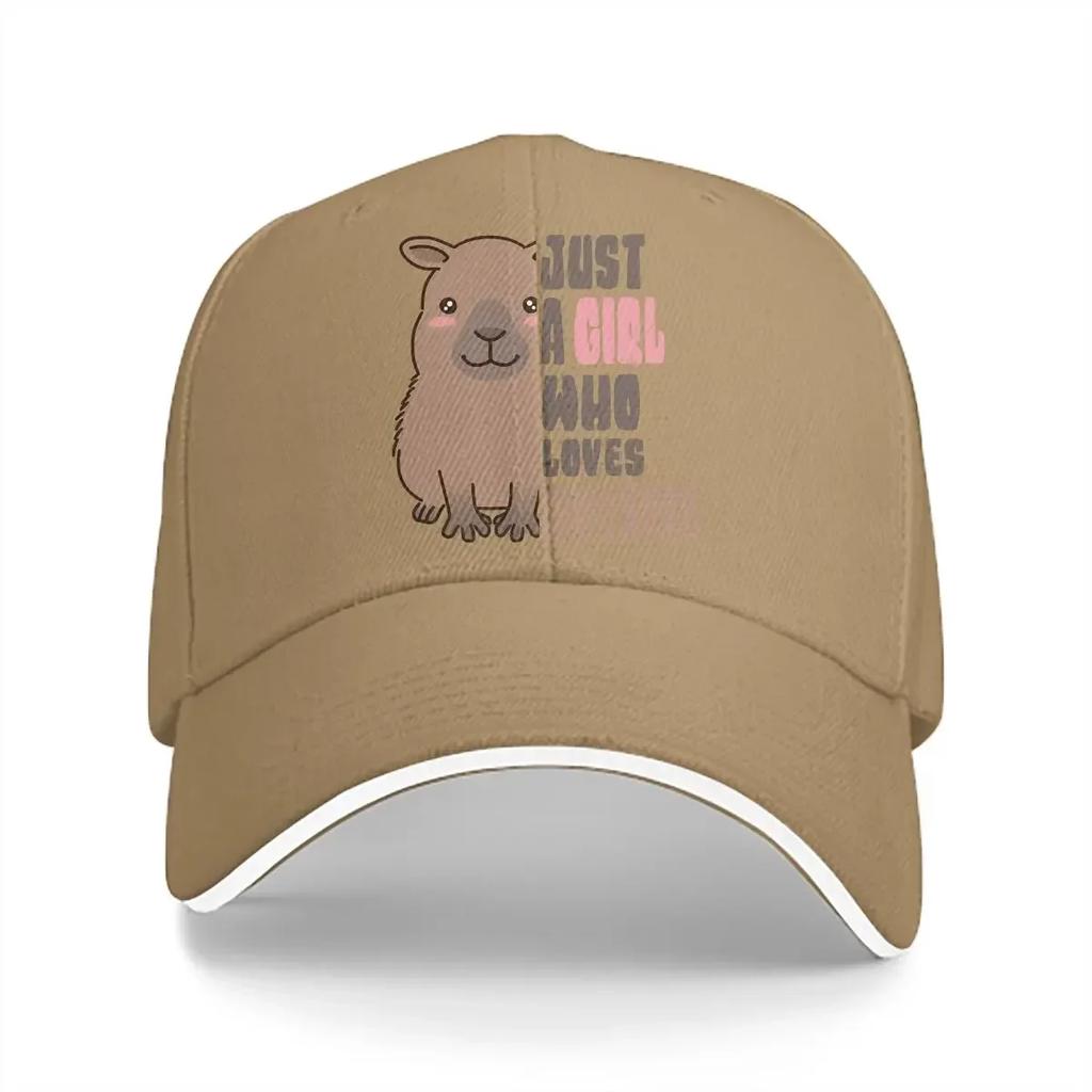 Стильная мужская бейсболка Just A Girl Who Loves Capybara Тракерная кепка Snapback Кепка папы Животное Капибара Гольф-кепки