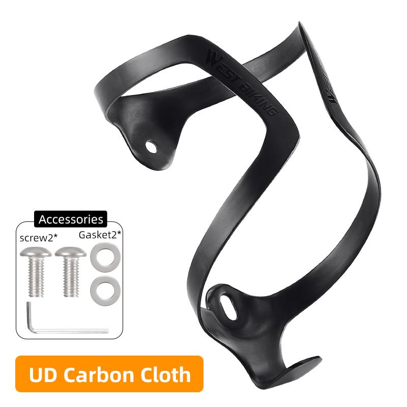 WEST BIKING Держатель для велосипедной бутылки из углеволокна Легкий интегрированный 3K/UD карбоновый Велосипедный держатель для бутылки Велоспорт Держатель для стаканов