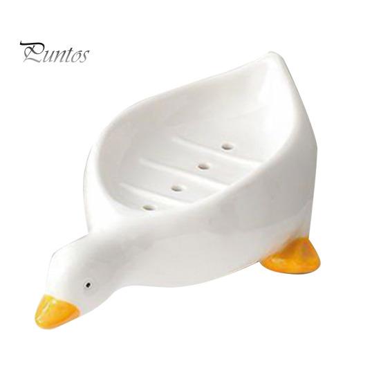 Мыльница в форме утки, симпатичная мультяшная утка, самоосушающаяся мыльница, открытая дизайнерская мыльница для душа, ванной комнаты, туалета