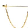 Bar Pin for Men, with Chain Badges Tie Clips Jewelry Decor 70mm Gifts