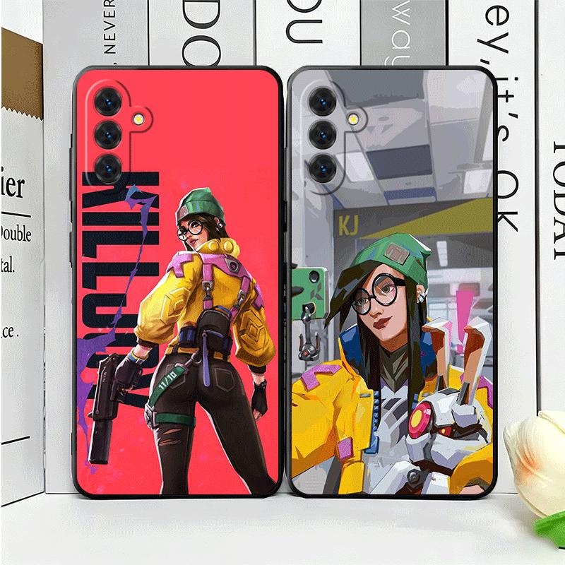 V-Valorant Killjoy Soft Phone Case for Samsung A17 A37 A57 A16 A26 A36 A56 A15 A25 A35 A55 A14 A24 A34 A54 A13 A23 A33 A53 A52 A