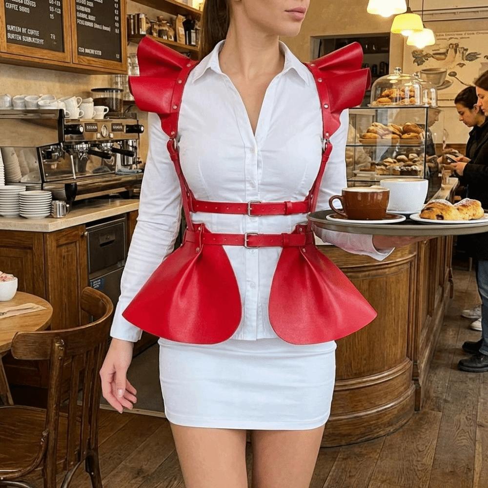 Sexy Cosplay Bondage Costume Retro Gothic Belt Dress Fashion Leather Corset Belt Music Festival