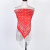 Sequins Scarf Exquisite Pattern Tassel Design Non-Fading Washable Quick Dry Decorative Polyester Women Beautiful Fringed Bandana Headscarf for Party
