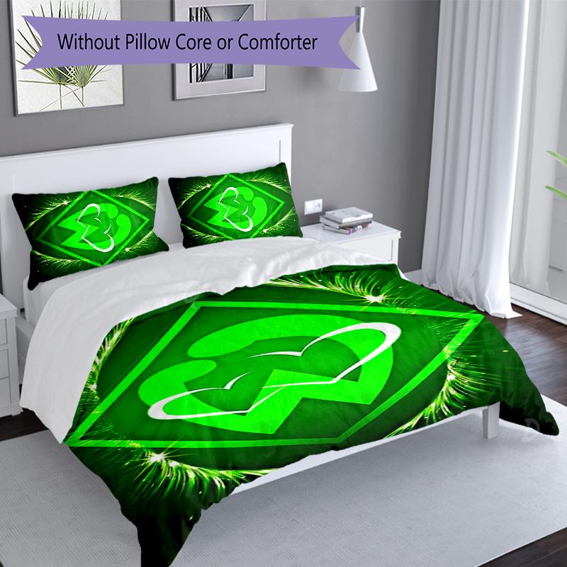 3pcs Werder Bremen LOGO pattern bedding set duvet cover set includes duvet cover &pillowcases, perfect all season bedroom decoration & gift