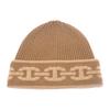 HERMES  H232021N UIME M  Knit Cap Brown cashmere/Polyurethane Women
