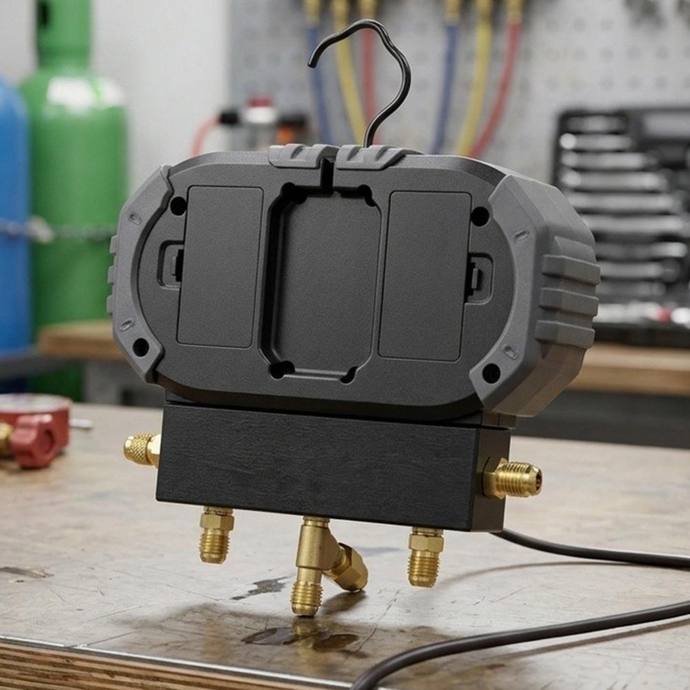 Back Hook Design Digital Manifold Pressure Tester ABS Material