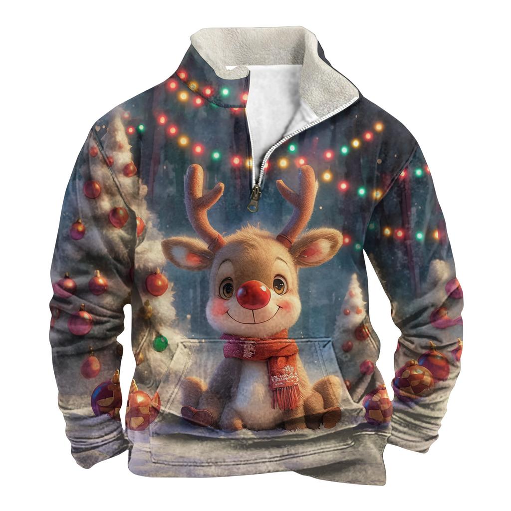 Spring And Men's Standing Collar Sweatshirt Is Outdoor Casual Sweaters Tops