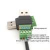 Адаптер USB 2.0 A папа на 4-контактные винтовые клеммы, Беспаечные разъемы, Быстрая установка, Штекеры для винтовых клемм