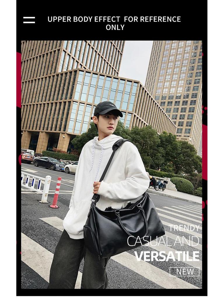 Ruiying Ретро Водонепроницаемая Унисекс Дорожная Сумка из ПУ Кожи - Большая Вместимость для Спортзала и Ручная Кладь для Самолета