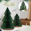 3D Paper Christmas Tree Reusable Tabletop Decor Honeycomb Tree Easy Assembly Mini Xmas Tree for Festive Party Table Centerpiece