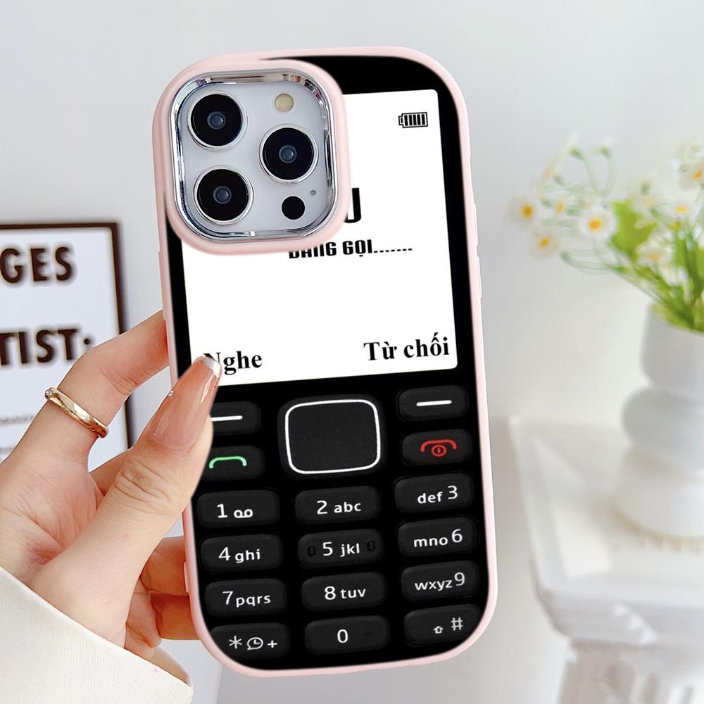 Для iPhone 13 14 15 Pro Max Samsung Galaxy A14 A15 A24 Xiaomi 13T Redmi 12C Мягкий пухлый чехол для телефона A45 Забавная кнопка в стиле ретро Художественный дизайн Чехол из ТПУ