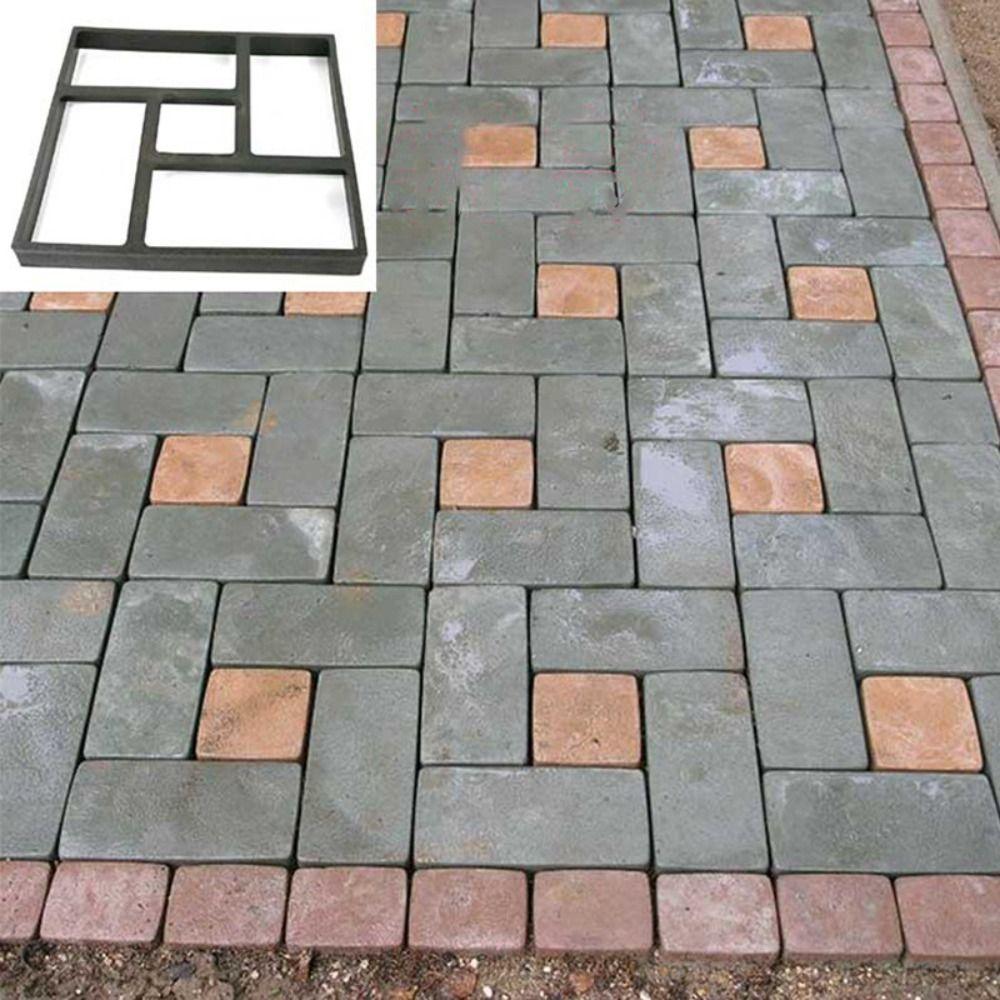 Многоразовые пластиковые формы для мощения дорожек, садовые формы для нерегулярных камней, кирпичей, бетона, самодельные кирпичные дорожки, мощение, пол