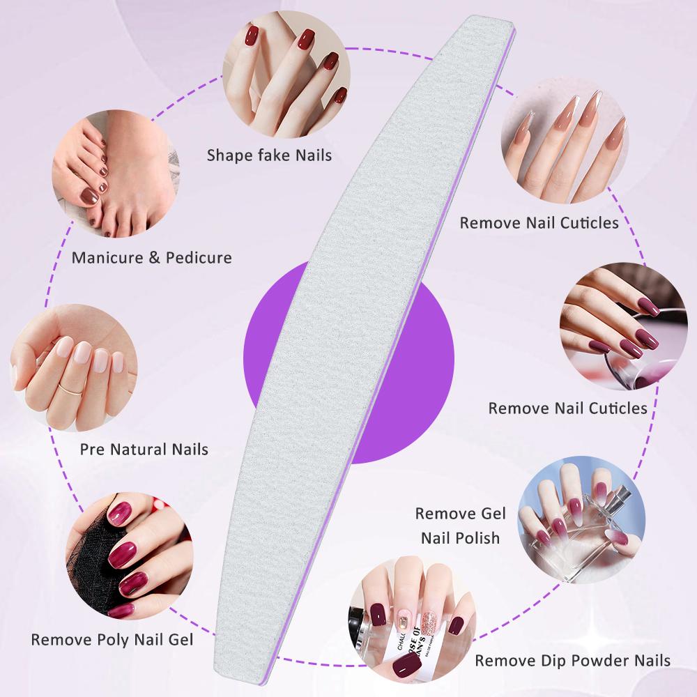 Профессиональная пилочка для ногтей, 5/10 шт., толстая маникюрная пилочка для ногтей, буфер для гель-лака, инструмент для дизайна ногтей, аксессуар