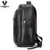 Humerpaul Высококачественный рюкзак из натуральной кожи, многофункциональная сумка для компьютера большой емкости, модная спортивная сумка