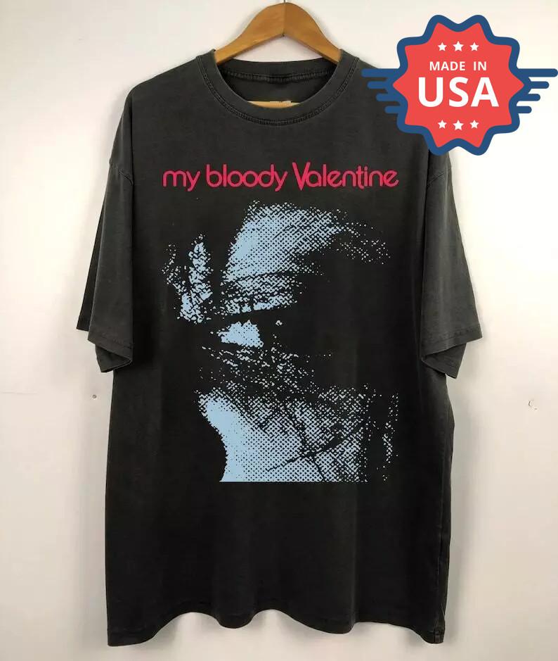 Rare My Bloody Valentine Shoegaze Band Unisex T-Shirt Short Sleeve S-4XL TD473