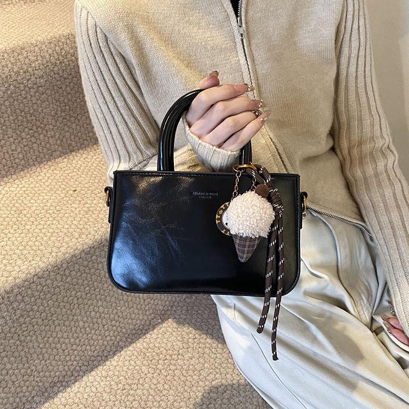 Ielgy Autumn Winter All-Match Fashion Cross-Body Portable Bucket Bag
