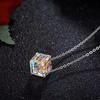 Серебро 925 пробы Осенне-зимний Квадратный Цирконий Роскошная Ключичная Цепь Модное Женское Корейское Ожерелье
