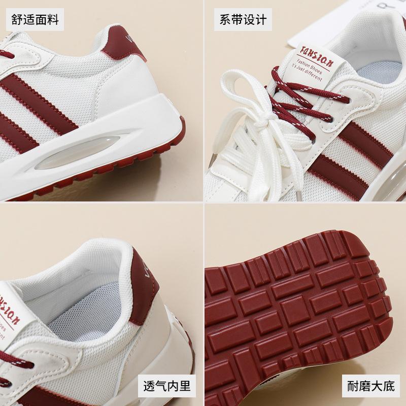 Ins корейская версия новой обуви для папы, девушка 2025 весна студент бег спортивная толстая подошва усиление повседневная обувь уличный снимок 253