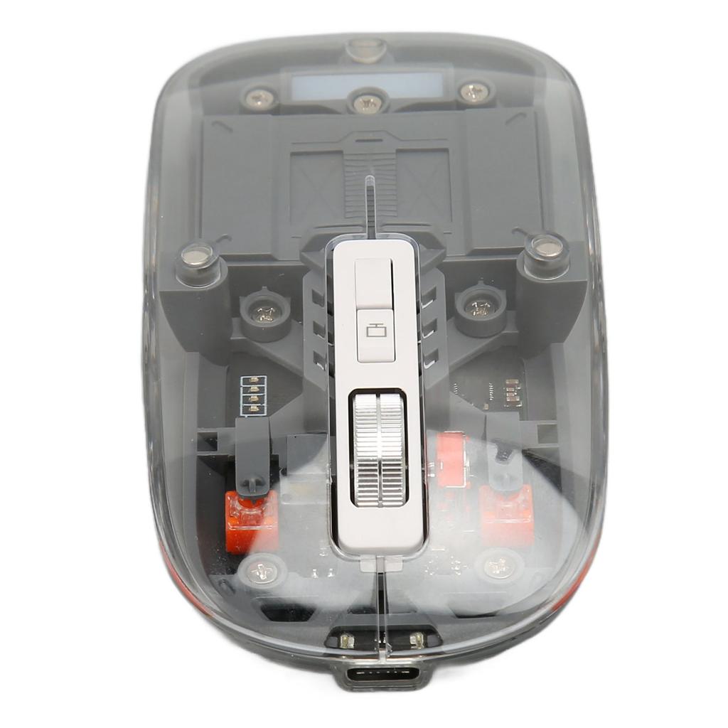 Беспроводная 3-режимная 5.1 5.1 2.4GHz Мышь Прозрачная Clear Mouse Перезаряжаемая Бесшумная Мышь для ПК Ноутбука Компьютера