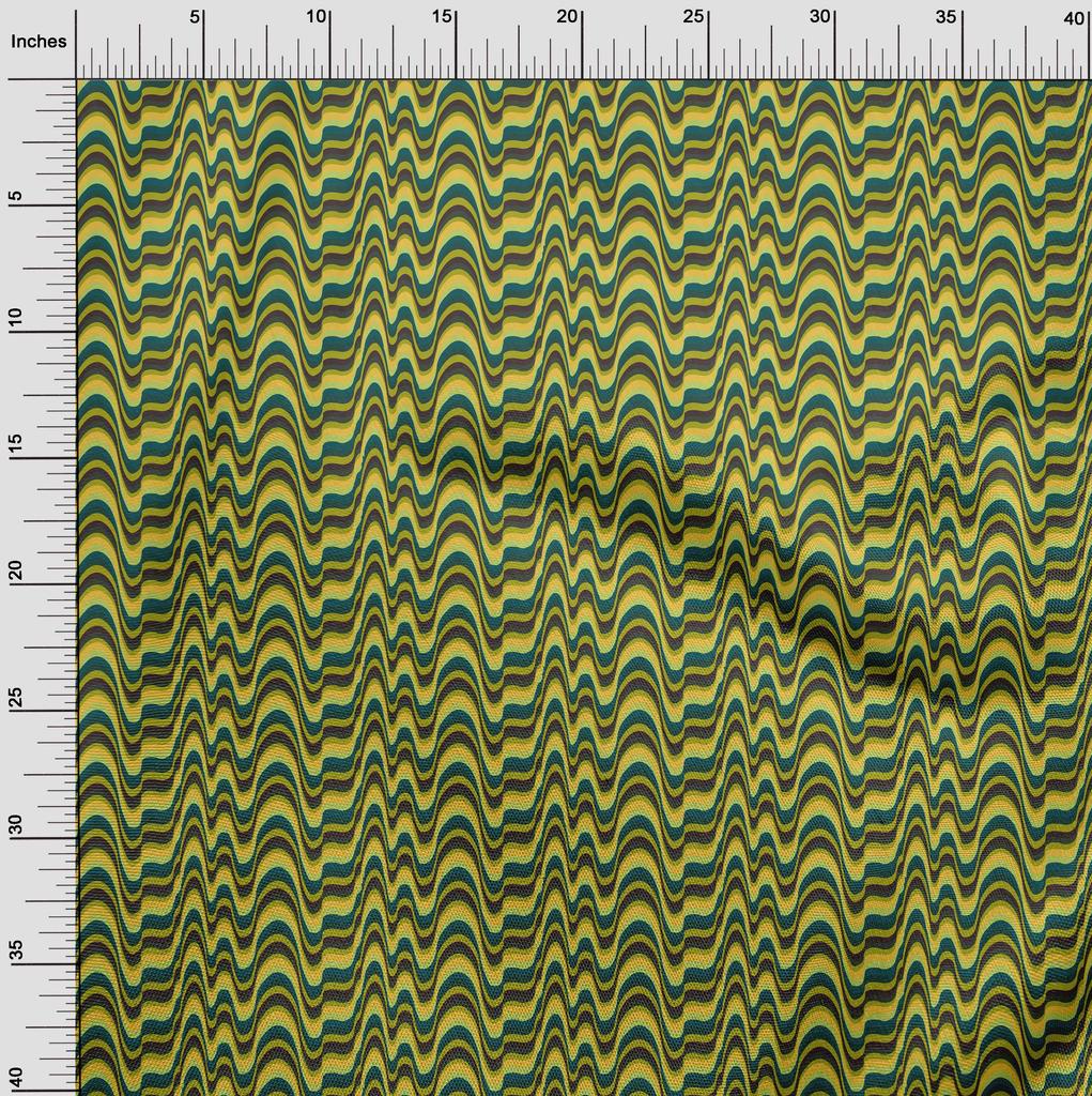 oneOone Ткань Cotton Flex Waves Flame Stitch Print Fabric по ярдам 40 дюймов