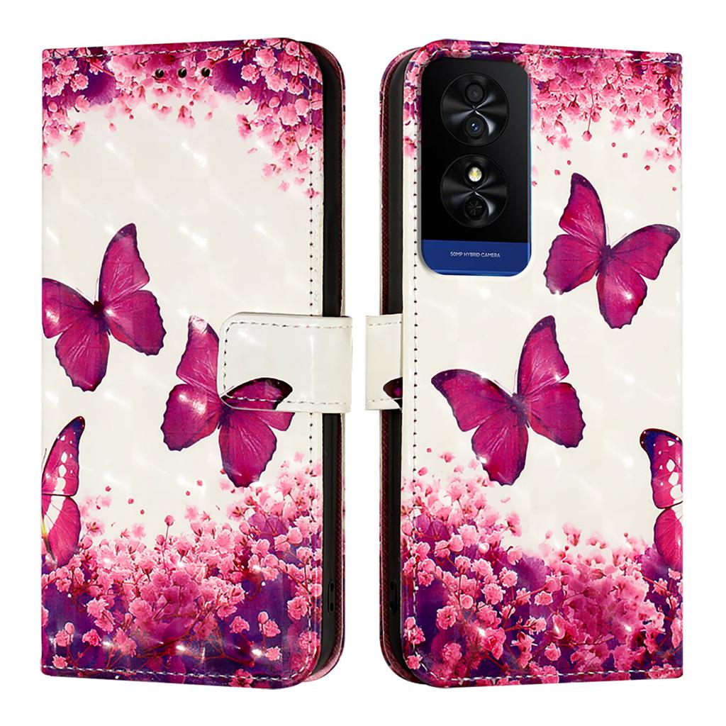 Милый painted флип-кошелек из кожи для TCL 60 Ultra Nxtpaper 50 Pro 50 40 30 XL 40 SE 20R, с подставкой, слотами для карт, чехол для телефона