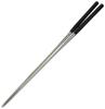 Honyaki Stainless Steel Black Plywood Serving Chopsticks with Hexagonal Handle, 240mm