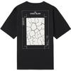 Мужская футболка с коротким рукавом, круглым вырезом и спущенным плечом, из хлопка, с геометрическим принтом «трещины» на спине и логотипом SS25. K1S1521002RCS0137-V0029