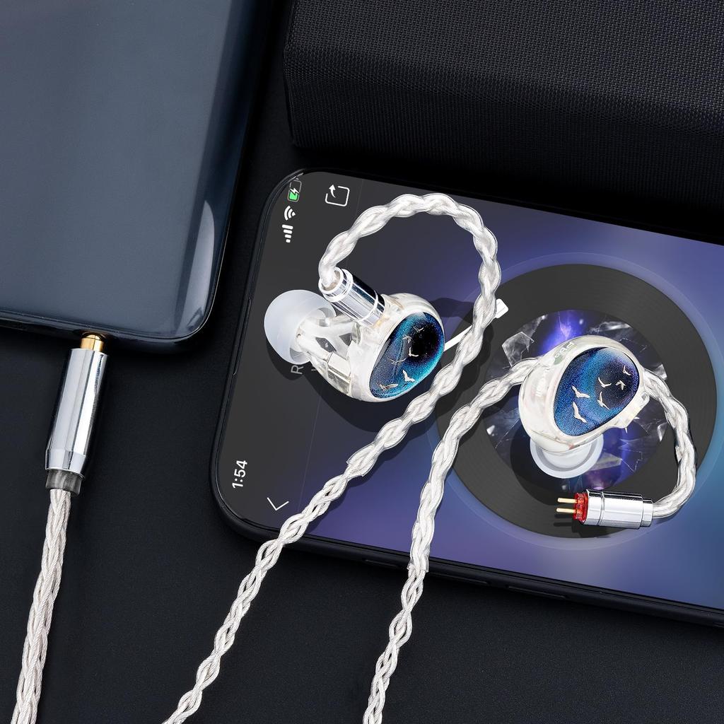 Kinera Celest PhoenixCall Monitor HiFi проводной профессиональный звукоизоляционный IEM 5N медный посеребренный кабель для студийных наушников-вкладышей 1DD+2BA+2FPD,