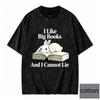 Oversize Humor Short Sleeves Tshirt I Cannot Lie Graphic Tee Vintage Washed Cotton Top Unisex Trendy Pure Cotton Casual Tee Y2k