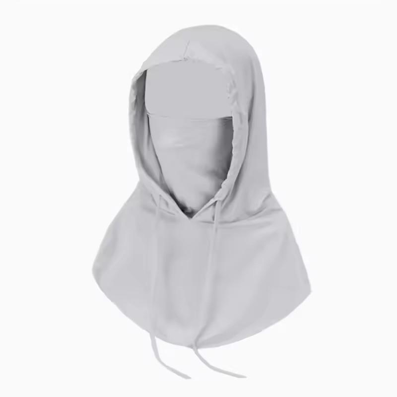 Women Summer Ice Silk UV Protection Face Cover Neck Guard Integrated Sun Hat Breathable Sunscreen Mask for Driving Cycling