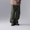 Li Ning CF Suo однотонные свободные широкие удобные повседневные брюки мужские низ темно-зеленого цвета AKXU503-1