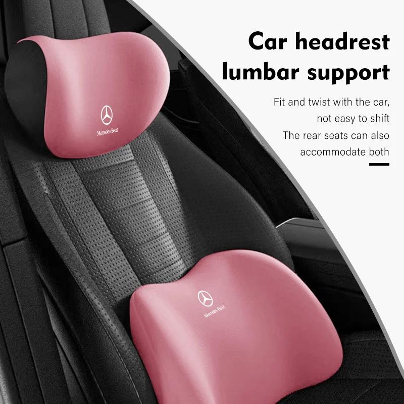 FJR5   For Mercedes Benz Car Lumbar Support Soft Breathable Memory Foam Pillow Accessory W202 W212 W126 W140 W168 W177 CLS GLE GLC GLS