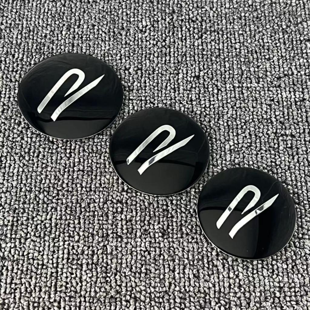 For Car R Emblem Wheel Center Hub Cap Sticker Accessories Volkswagen VW R-line GTI Polo Golf Touareg Passat Magotan Tiguan Jetta