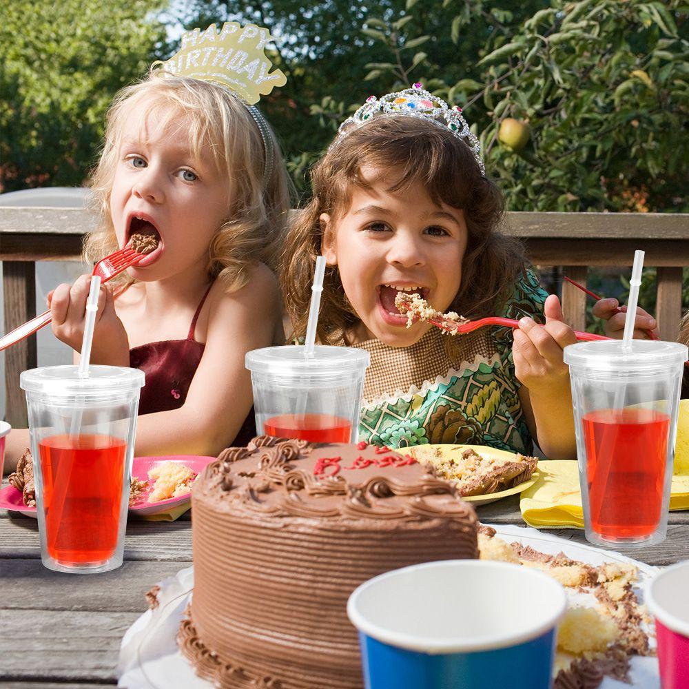 Пластиковая многоразовая портативная соломенная кружка для питья чая и молока, бутылка для воды с крышкой, чашка для питья