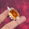 Citrine Pendant, 925 Solid Sterling Silver Gemstone Jewelry, Handmade Pendant, For Thanksgiving