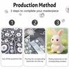 Pearl painting kit painting art handmade diy cute rabbit floral theme home decoration painting