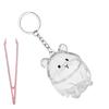 Портативный пластиковый брелок-держатель шерсти хомяка, видимый контейнер для хранения памяти, коллектор шерсти животного для сентиментальных украшений