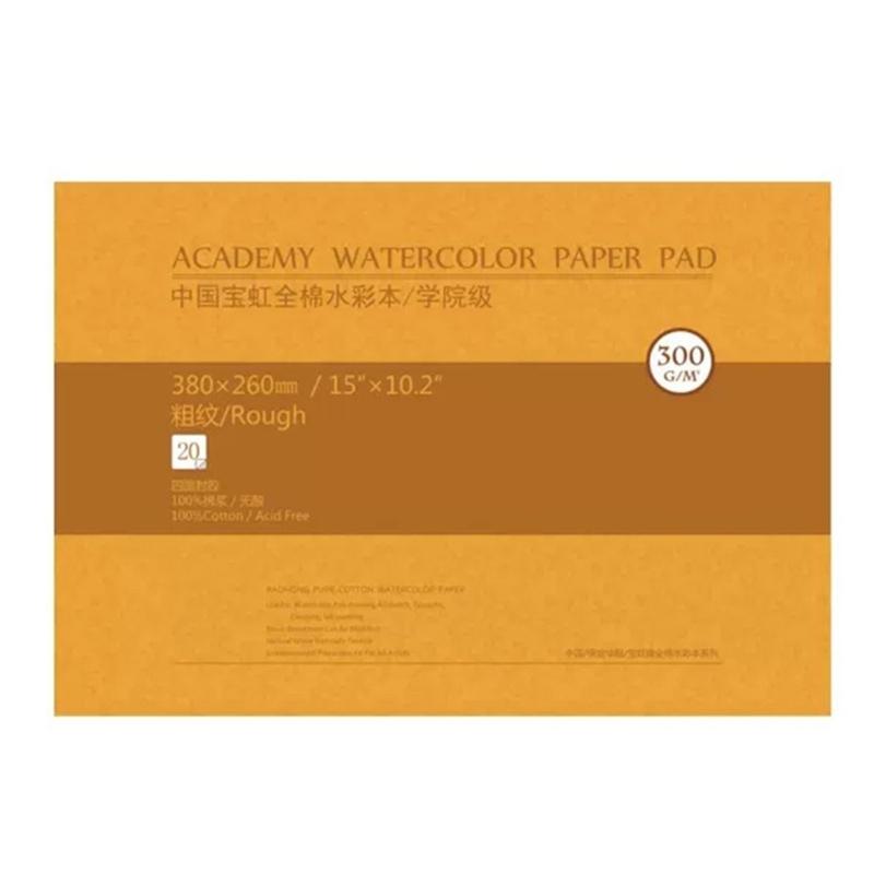 20 Sheets 300g Watercolor Paper Pad For Students And Travel Sketching Cotton Art Sketchbook Watercolor Painting Book