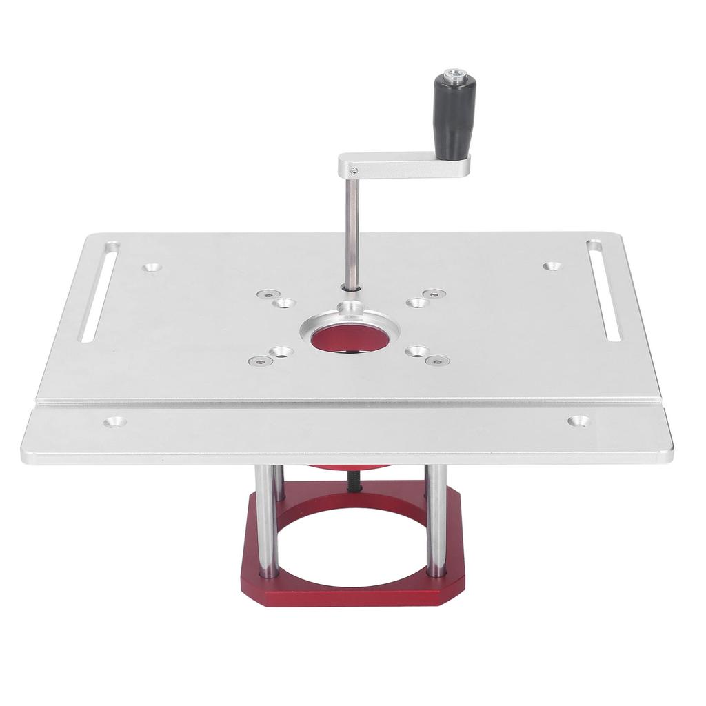 0‑54mm Router Table Lifting Base with Handle Aluminum Alloy Woodworking Flip Board for 64‑65mm Trimming Machine