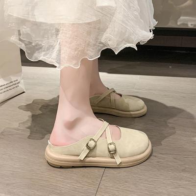 Модная плоская обувь с летними современными шлепанцами Однотонная женская обувь для взрослых на распродаже 2024 НОВИНКА Модные неглубокие лаконичные женские шлепанцы Chinelos