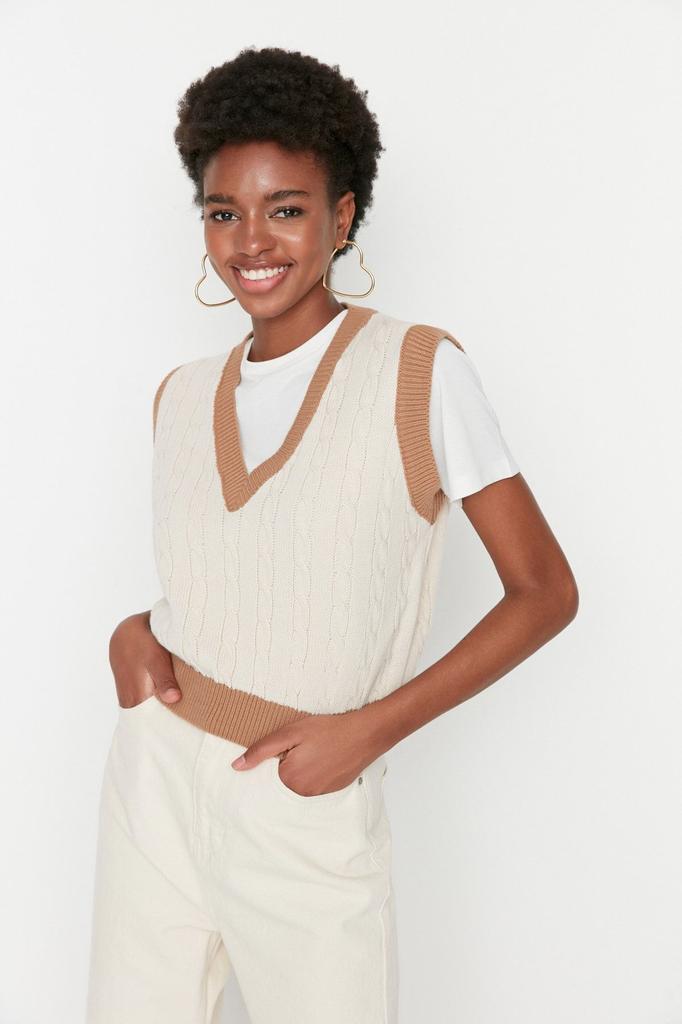 Women's Elegance Style Sweater Stone Crop Hair Knitted Knitwear Sweater