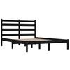 Solid Wood Bed Black Pine 200 x 200 cm