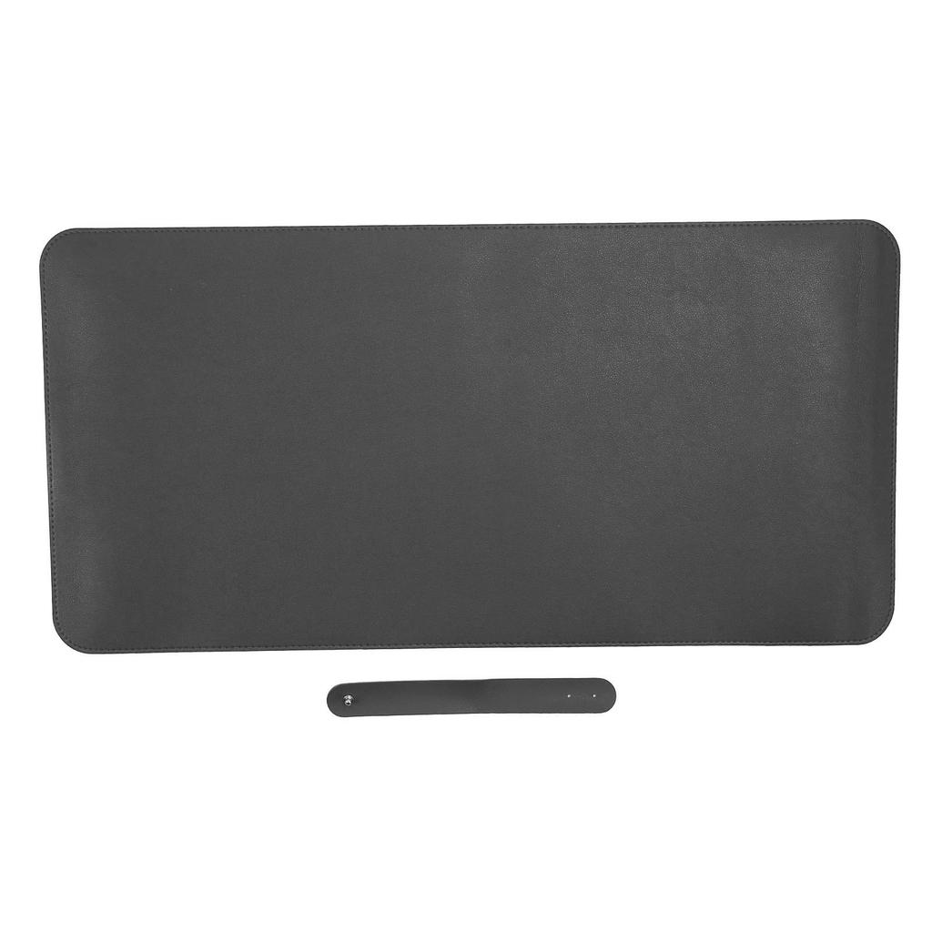 Многофункциональный настольный коврик Мягкая пробка Водонепроницаемый Маслостойкий ПУ Письменный стол Коврик для мыши(черный )