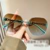 Новые безрамочные женские уличные солнцезащитные очки, модные и модные, устойчивые к ультрафиолетовому излучению