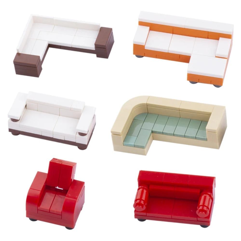 MOC City House Building Block Kitchen Office Bedroom Piano Bed Sofa icebox Lamp Bookshelf Fish Tank Bricks Set Toys