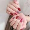 Секретные Жизни Глянцевые Многоразовые Искусственные Дизайнерские Накладные Ногти Красный и Розовый Цвет С Блестящим Дизайном Накладные 24 Штуки Набор С Набором