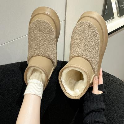 Обувь для женщин Ботильоны женские зимние сапоги Moon Elegant на среднем каблуке на платформе черные ботильоны Furry Распродажа демисезона Горячая