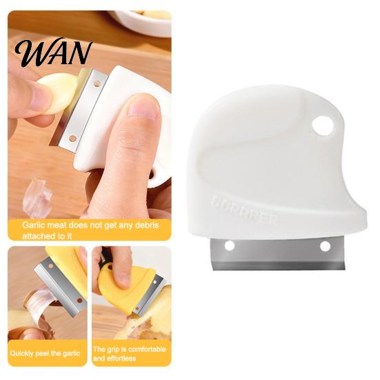 Home Cooking Peeler Stainless Steel Ginger Peeler, Mini Garlic Skin Remover Scraper, Multifunctional Vegetable Blade Fruit with Non Slip Handle,